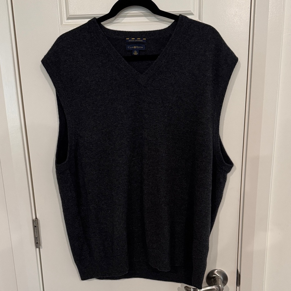 Club Room Charcoal Cashmere Sweater Vest